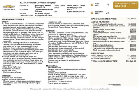 Another view of 2023 Chevrolet Corvette Stingray for sale in Duluth, GA at Autoplex Atlanta