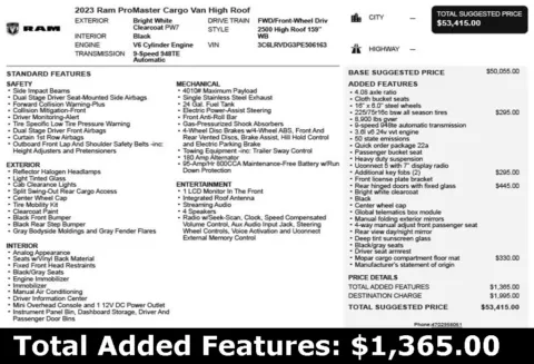 Another view of 2023 Ram ProMaster 2500 High Roof for sale in Duluth, GA at Autoplex Atlanta