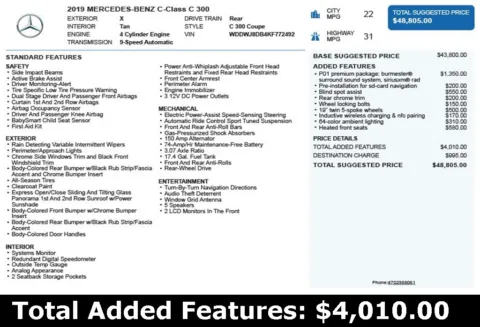 Another view of 2019 Mercedes-Benz C-Class C 300 for sale in Duluth, GA at Autoplex Atlanta