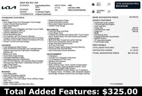 Another view of 2024 Kia K5 LXS for sale in Duluth, GA at Autoplex Atlanta