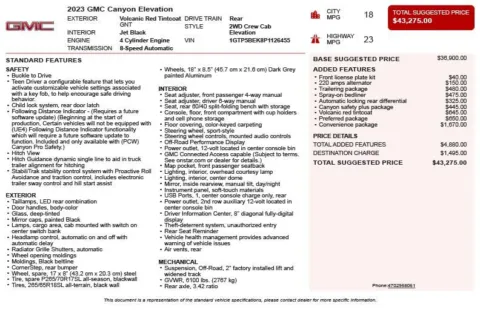 Another view of 2023 GMC Canyon Elevation for sale in Duluth, GA at Autoplex Atlanta