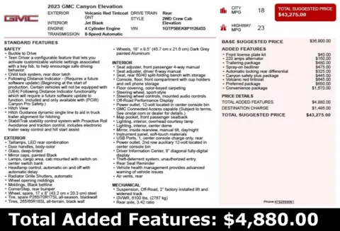 Another view of 2023 GMC Canyon Elevation for sale in Duluth, GA at Autoplex Atlanta