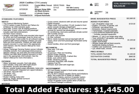 Another view of 2020 Cadillac CT4 Luxury for sale in Duluth, GA at Autoplex Atlanta