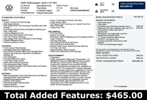 Another view of 2020 Volkswagen Jetta SEL for sale in Duluth, GA at Autoplex Atlanta