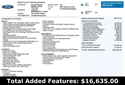 Another view of 2022 Ford F-150 King Ranch for sale in Duluth, GA at Autoplex Atlanta