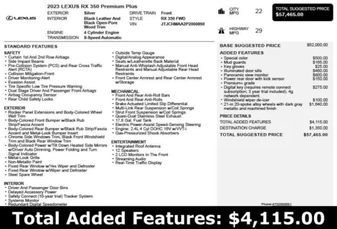 Another view of 2023 Lexus RX 350 Premium Plus for sale in Duluth, GA at Autoplex Atlanta