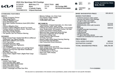 Another view of 2024 Kia Sportage SX-Prestige for sale in Duluth, GA at Autoplex Atlanta