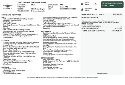 Another view of 2020 Bentley Bentayga Speed for sale in Duluth, GA at Autoplex Atlanta