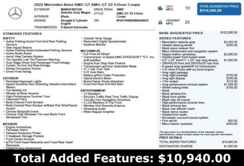 Another view of 2022 Mercedes-Benz AMG GT 53 for sale in Duluth, GA at Autoplex Atlanta