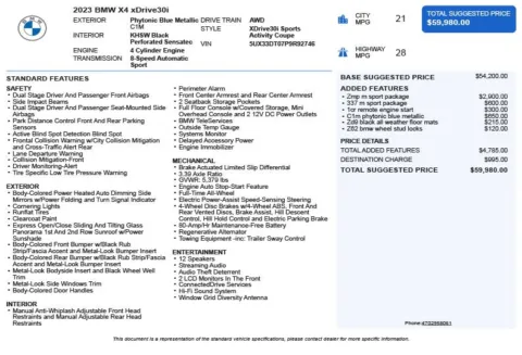 Another view of 2023 BMW X4 xDrive30i for sale in Duluth, GA at Autoplex Atlanta