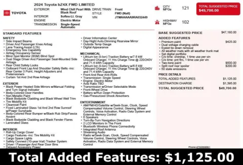 Another view of 2024 Toyota bZ4X Limited for sale in Duluth, GA at Autoplex Atlanta