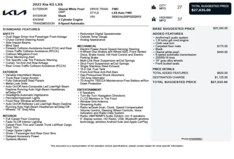 Another view of 2023 Kia K5 LXS for sale in Duluth, GA at Autoplex Atlanta