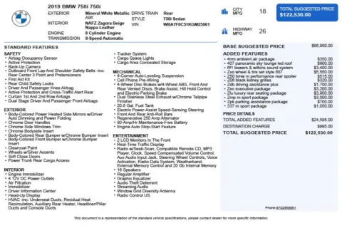 Another view of 2019 BMW 7 Series 750i for sale in Duluth, GA at Autoplex Atlanta