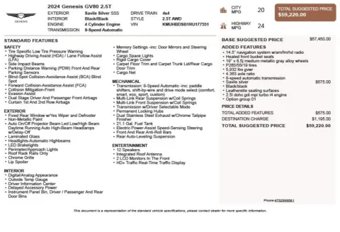 Another view of 2024 Genesis GV80 2.5T for sale in Duluth, GA at Autoplex Atlanta