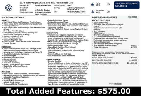 Another view of 2024 Volkswagen Atlas 2.0T SEL Premium R-Line for sale in Duluth, GA at Autoplex Atlanta