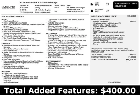 Another view of 2020 Acura MDX Advance for sale in Duluth, GA at Autoplex Atlanta