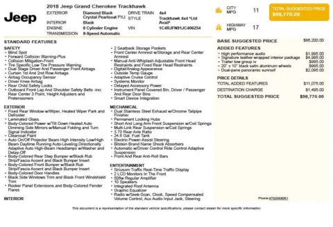 Another view of 2018 Jeep Grand Cherokee Trackhawk for sale in Duluth, GA at Autoplex Atlanta