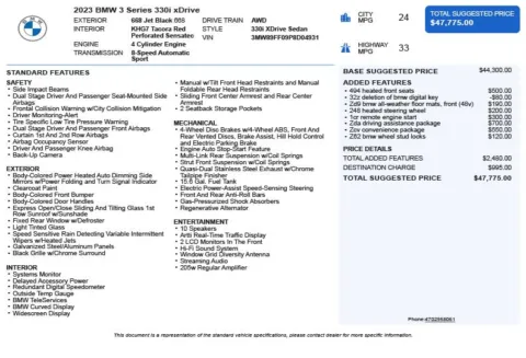 Another view of 2023 BMW 3 Series 330i xDrive for sale in Duluth, GA at Autoplex Atlanta