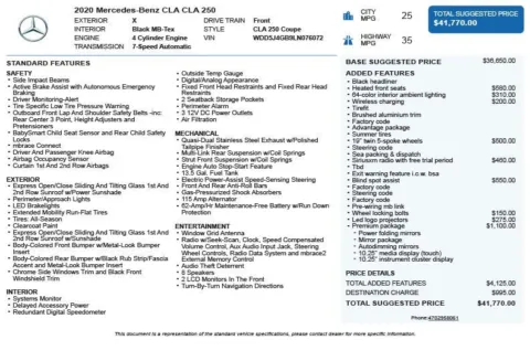 Another view of 2020 Mercedes-Benz CLA 250 for sale in Duluth, GA at Autoplex Atlanta