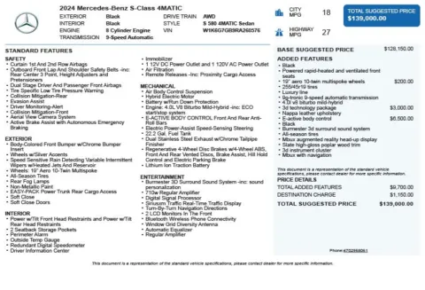 Another view of 2024 Mercedes-Benz S-Class S 580 for sale in Duluth, GA at Autoplex Atlanta