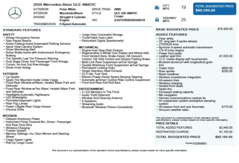 Another view of 2025 Mercedes-Benz GLE 450 for sale in Duluth, GA at Autoplex Atlanta