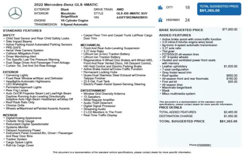 Another view of 2022 Mercedes-Benz GLS 450 for sale in Duluth, GA at Autoplex Atlanta