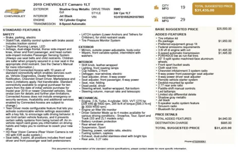 Another view of 2019 Chevrolet Camaro 1LT for sale in Duluth, GA at Autoplex Atlanta