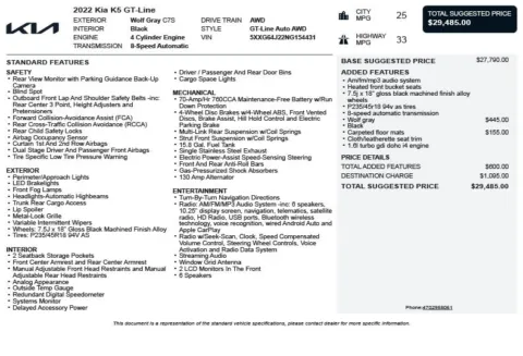 Another view of 2022 Kia K5 GT-Line for sale in Duluth, GA at Autoplex Atlanta