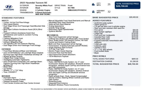Another view of 2023 Hyundai Tucson SE for sale in Duluth, GA at Autoplex Atlanta