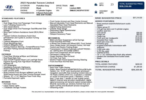 Another view of 2023 Hyundai Tucson Limited for sale in Duluth, GA at Autoplex Atlanta