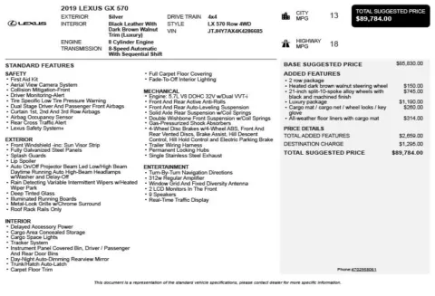 Another view of 2019 Lexus LX 570 for sale in Duluth, GA at Autoplex Atlanta