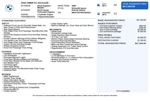 Another view of 2025 BMW X1 xDrive28i for sale in Duluth, GA at Autoplex Atlanta