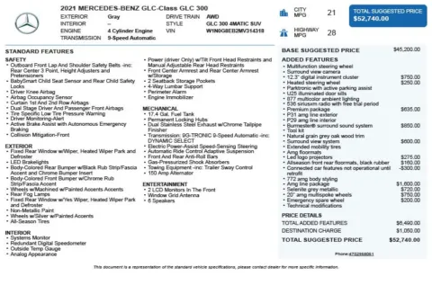 Another view of 2021 Mercedes-Benz GLC 300 for sale in Duluth, GA at Autoplex Atlanta