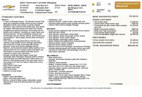 Another view of 2023 Chevrolet Corvette Stingray for sale in Duluth, GA at Autoplex Atlanta