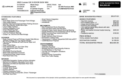 Another view of 2023 Lexus GX 460 for sale in Duluth, GA at Autoplex Atlanta