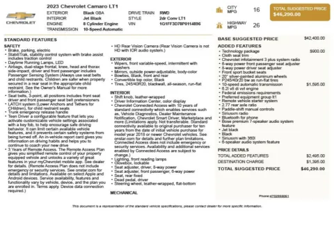 Another view of 2023 Chevrolet Camaro LT1 for sale in Duluth, GA at Autoplex Atlanta