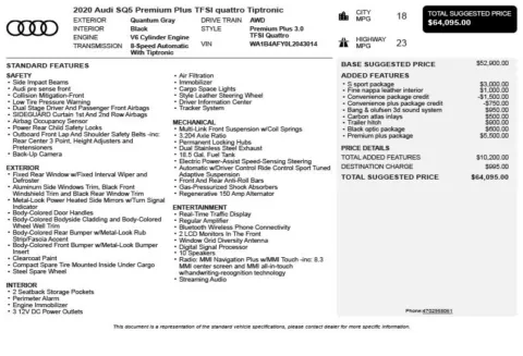 Another view of 2020 Audi SQ5 3.0T Premium Plus for sale in Duluth, GA at Autoplex Atlanta