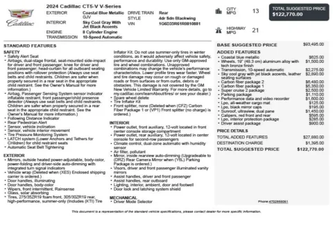 Another view of 2024 Cadillac CT5 V-Series for sale in Duluth, GA at Autoplex Atlanta