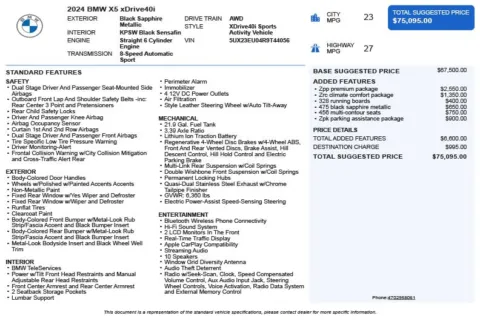 Another view of 2024 BMW X5 xDrive40i for sale in Duluth, GA at Autoplex Atlanta