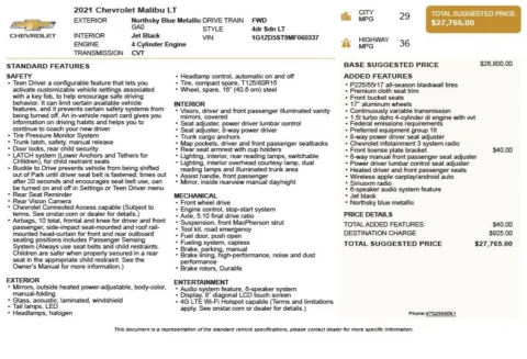 Another view of 2021 Chevrolet Malibu LT for sale in Duluth, GA at Autoplex Atlanta