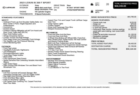 Another view of 2023 Lexus IS 350 F SPORT for sale in Duluth, GA at Autoplex Atlanta