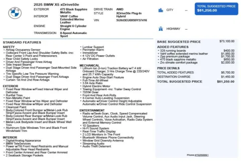 Another view of 2025 BMW X5 xDrive50e for sale in Duluth, GA at Autoplex Atlanta