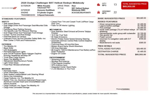Another view of 2020 Dodge Challenger SRT Hellcat Redeye Widebody for sale in Duluth, GA at Autoplex Atlanta