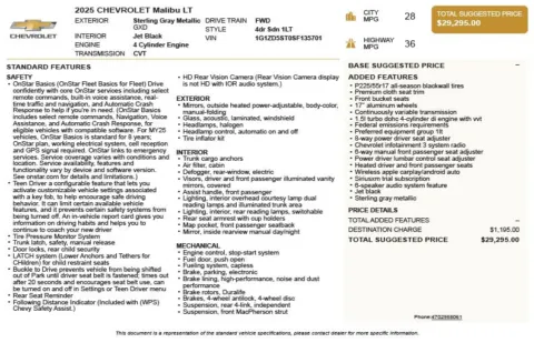 Another view of 2025 Chevrolet Malibu LT for sale in Duluth, GA at Autoplex Atlanta