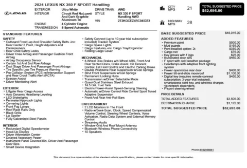 Another view of 2024 Lexus NX 350 F SPORT Handling for sale in Duluth, GA at Autoplex Atlanta