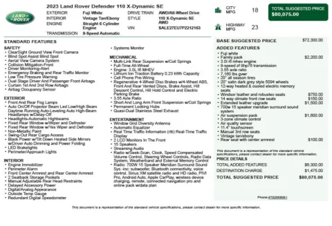 Another view of 2023 Land Rover Defender 110 X-Dynamic SE for sale in Duluth, GA at Autoplex Atlanta