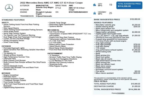 Another view of 2022 Mercedes-Benz AMG GT 53 for sale in Duluth, GA at Autoplex Atlanta