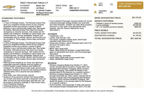 Another view of 2023 Chevrolet Tahoe LT for sale in Duluth, GA at Autoplex Atlanta