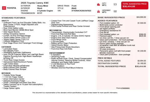 Another view of 2025 Toyota Camry LE for sale in Duluth, GA at Autoplex Atlanta