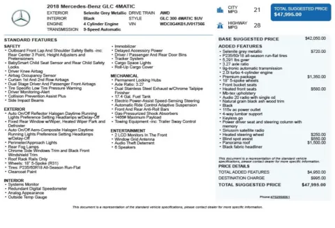 Another view of 2018 Mercedes-Benz GLC 300 for sale in Duluth, GA at Autoplex Atlanta